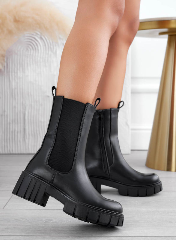 CYBILLE - Alexoo black ankle boots with elastic