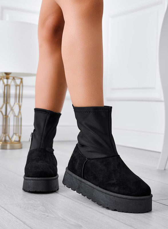 AMELIA - Black padded ankle boots