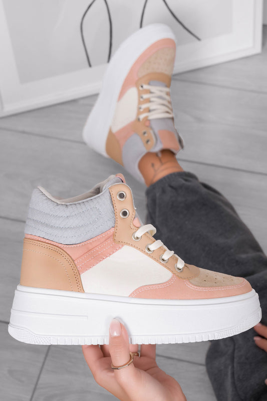 LIBBY - Multicoloured pink sneakers with chunky sole