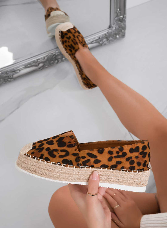 NORMA - Leopard print espadrilles with wedge
