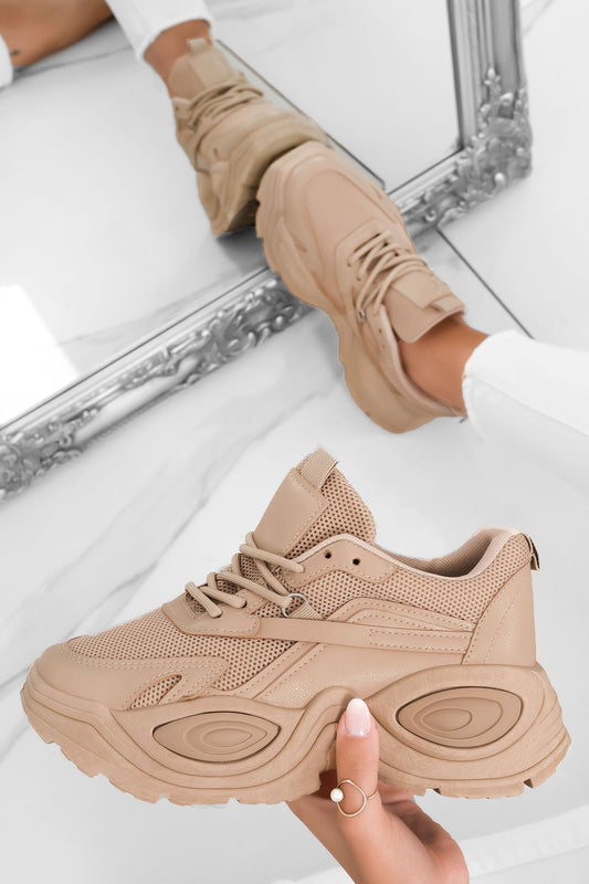 JASY - Brown sneakers with chunky sole