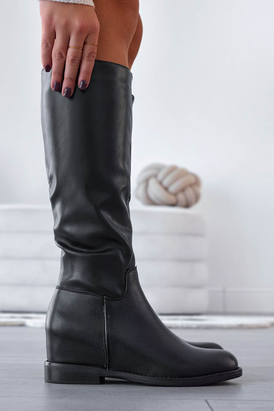 KING - Black faux leather boots