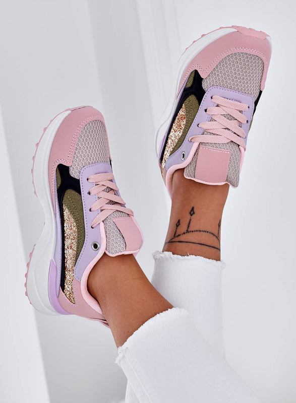 ADRIENNE - Sports pink multicolor sneakers