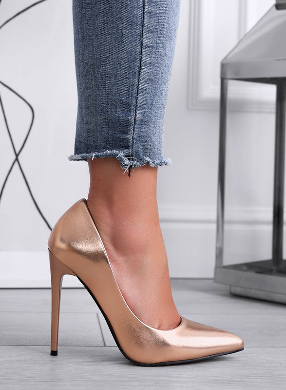 ANTAS - Rose gold pump with high heel