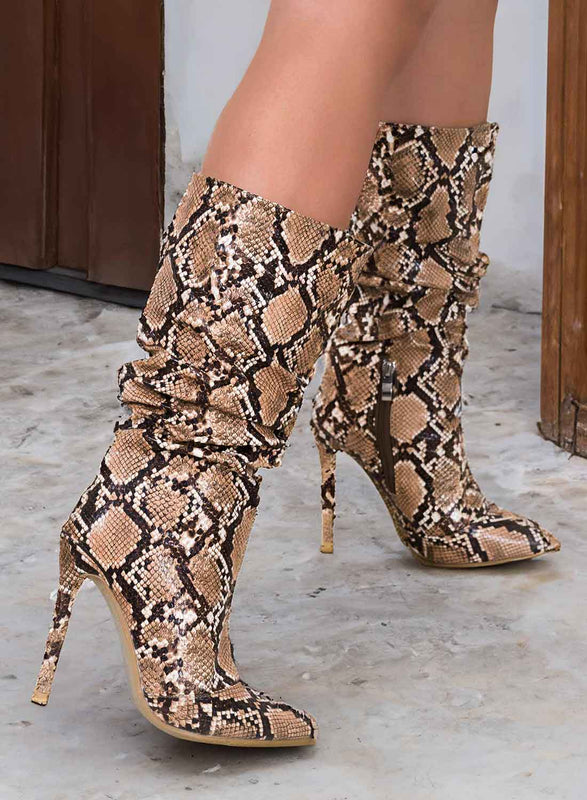 ROLITA - Alexoo Python boots with high heels