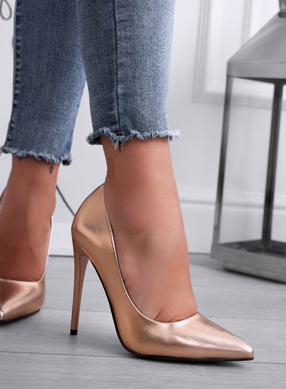 ANTAS - Rose gold pump with high heel