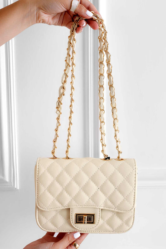 Bag B224 beige quilted