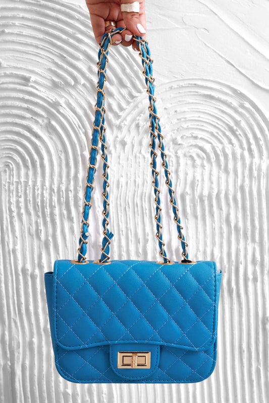 Bag B224 blue quilted