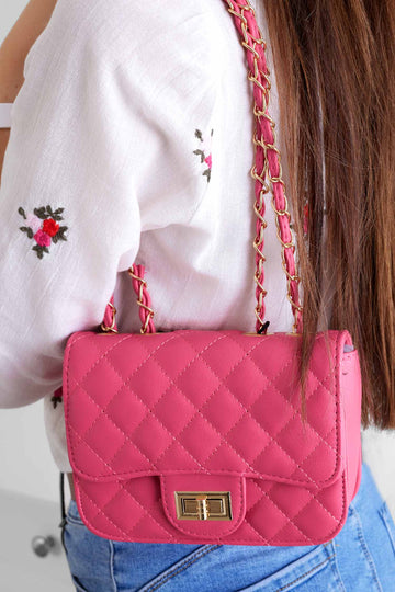 Sac B224 fuchsia matelassé