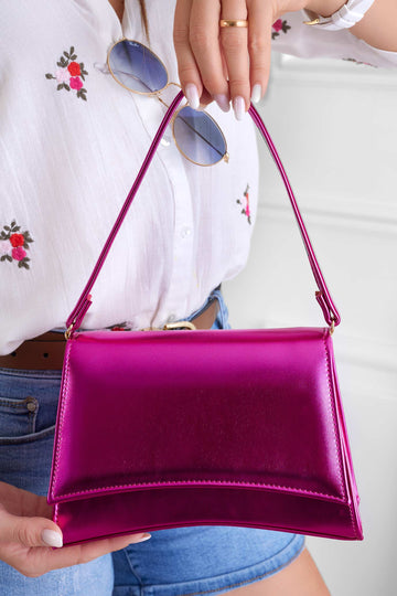 Metallic fuchsia B225 shoulder bag