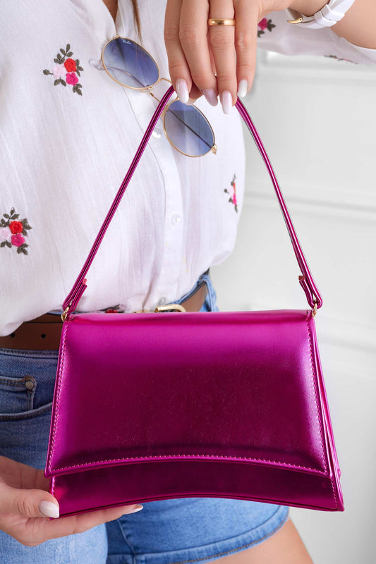 Shoulder bag B225 metallic fuchsia