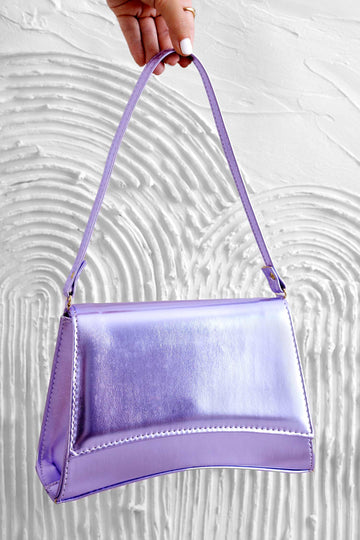 Metallic purple B225 shoulder bag