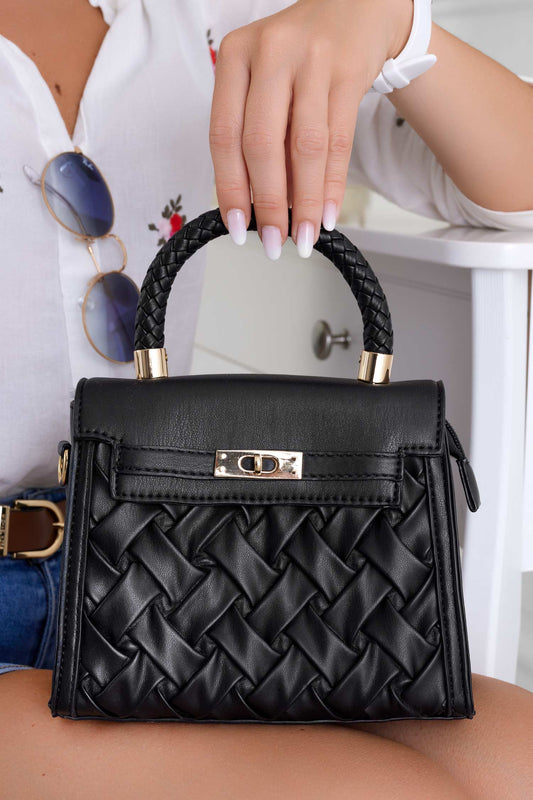 Black braided bag B223