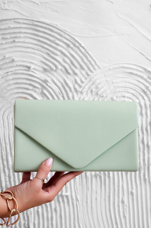 Clutch bag B205 pastel green