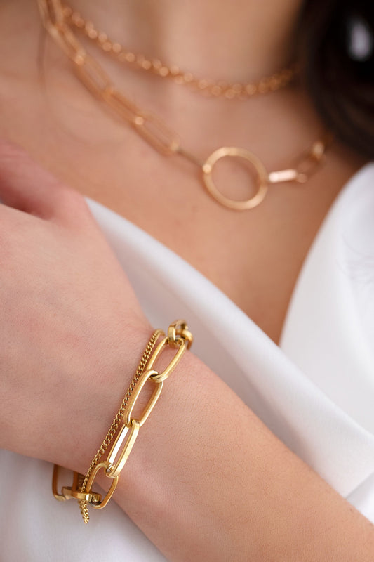 Golden chain bracelet