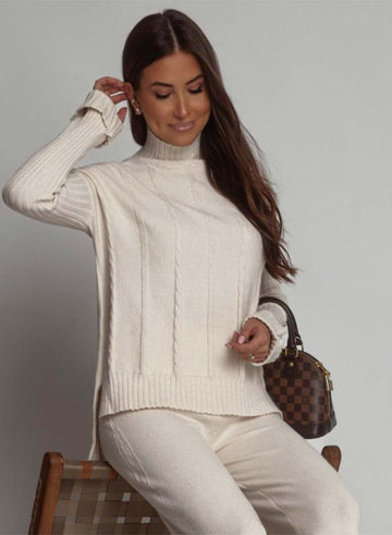 Ensemble beige en maille