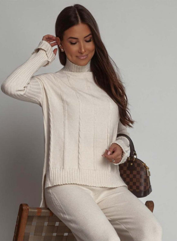 Ensemble beige en maille