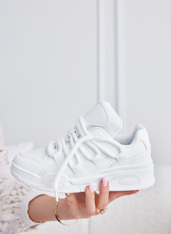 HAILEY - White sneakers with laces