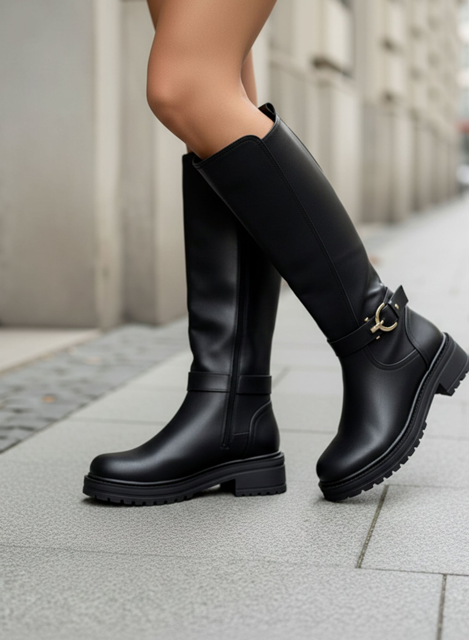 HARRY - Black boots with rear elastic