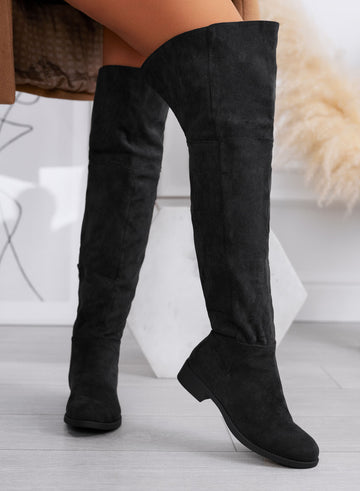 MERSIN - Cuissardes noires en daim