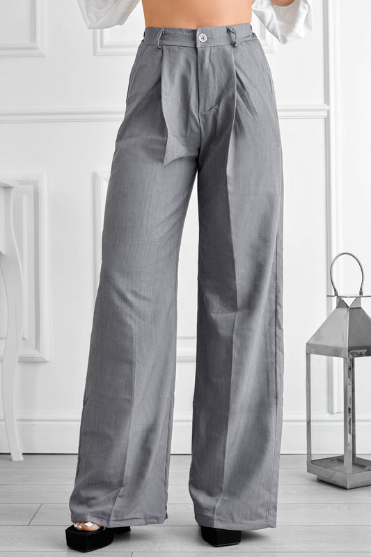 Gray palazzo trousers