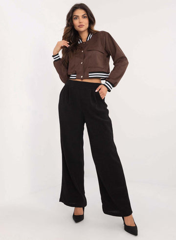 Black corduroy trousers