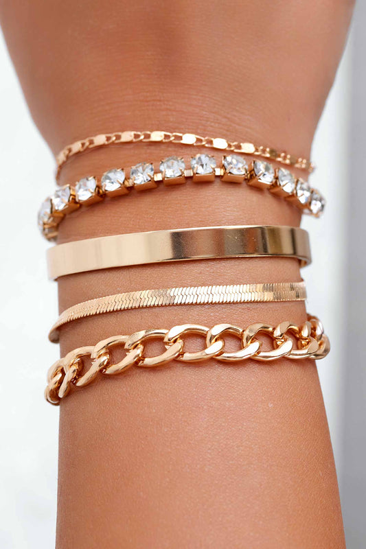 Gold bracelet set