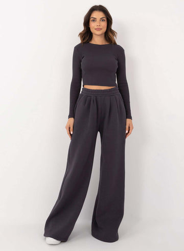 Blue two-piece fleece tracksuit