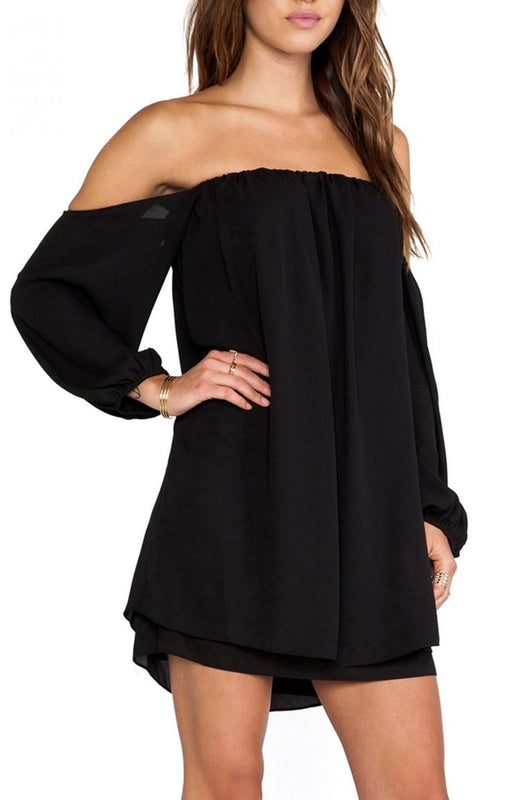 Vestido de tubo en tul negro