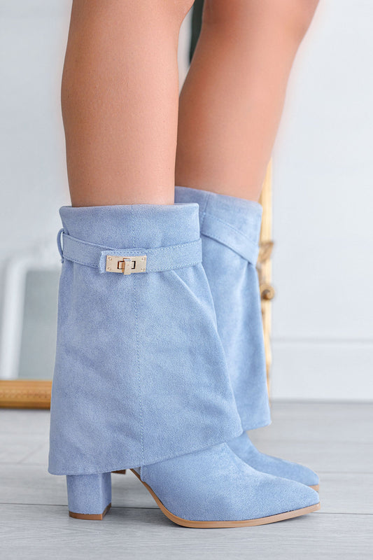 DEENA - Blue Alexoo cuffed ankle boots