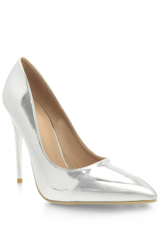 Metallic stiletto heels - Silver