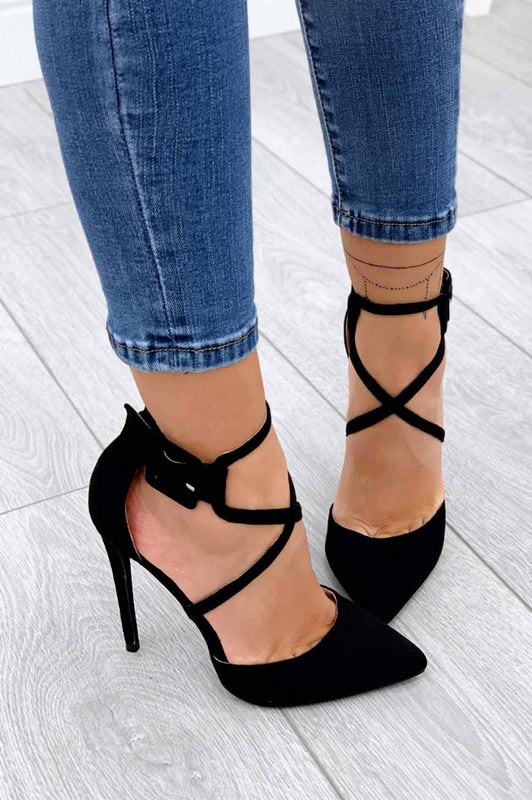 Escarpins à talons aiguilles avec boucle Noirs