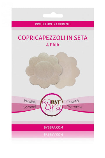 Cache-tétons en soie - Nude