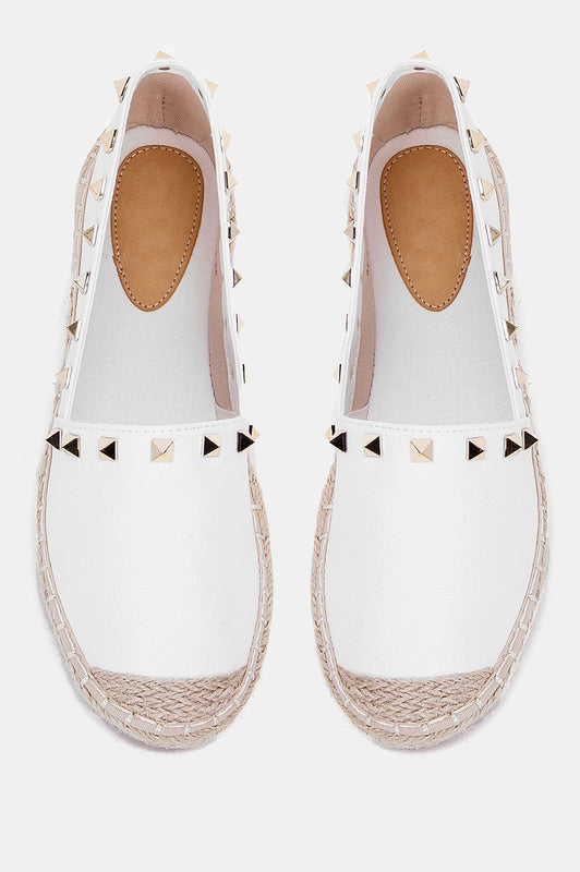 KIMM - White espadrilles with studs