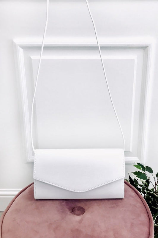 Bolso de mano en piel sintética B197 Blanco