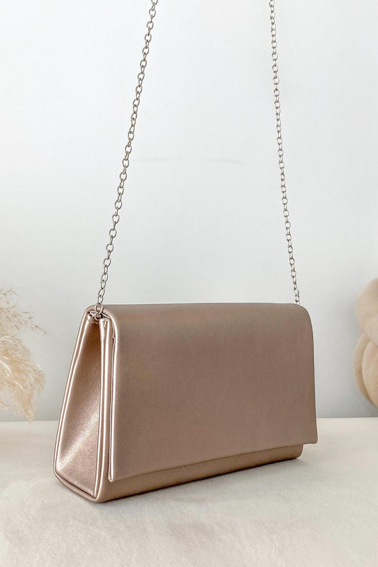 Borsa pochette bronzo B211 in ecopelle