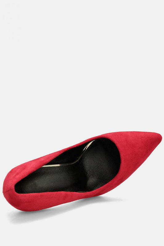 FRANK - Red suede pumps with high heels