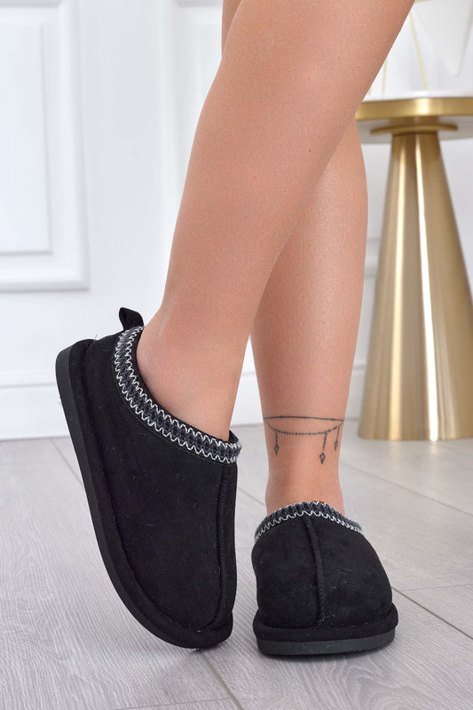 SEAL - Chaussons noirs semi-fermés rembourrés