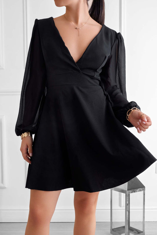 Black dress with back neckline