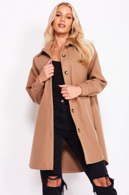 Beige coat with buttons